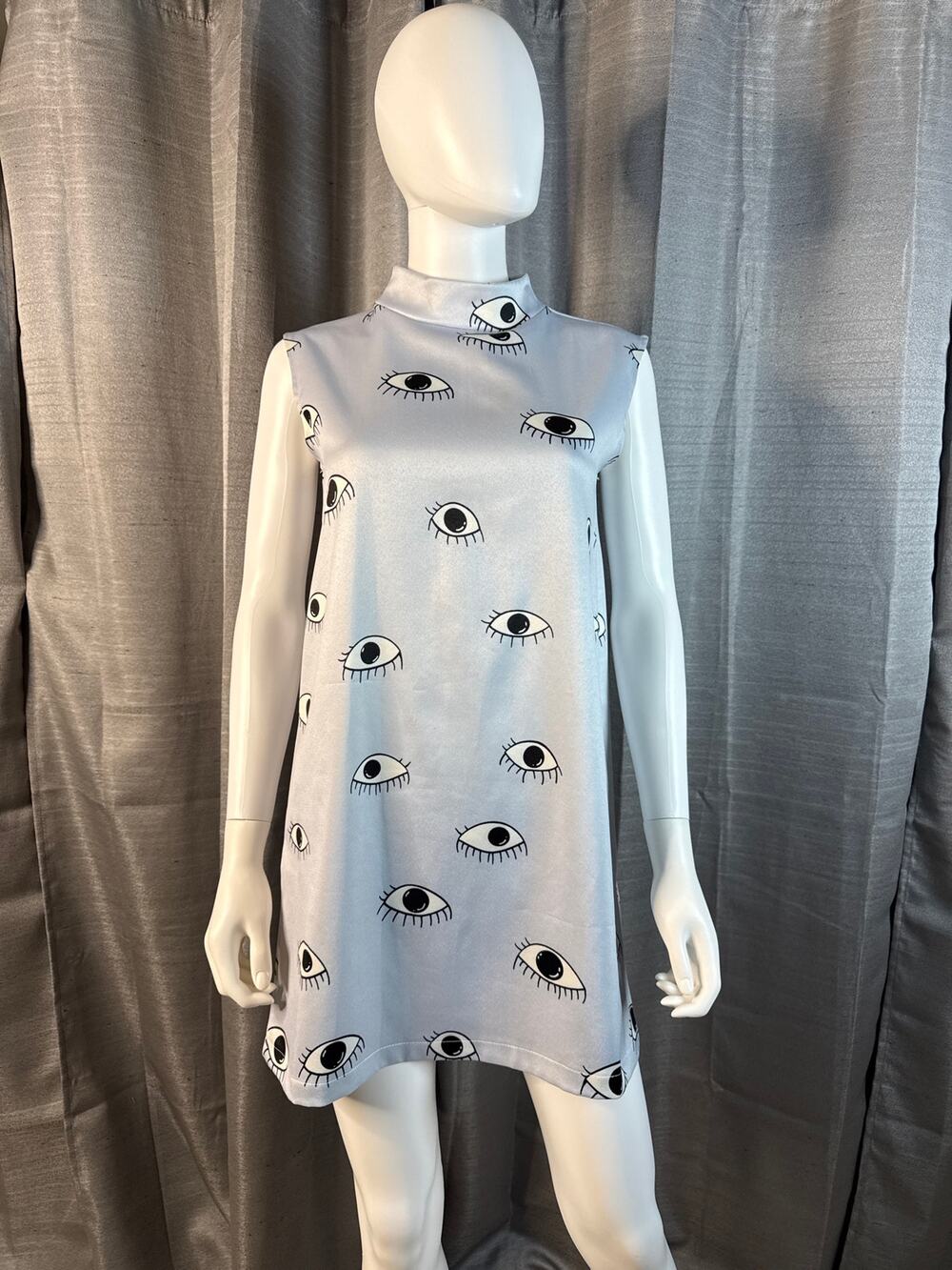 The Eyes Have It Polyester Mint Dress Sz M